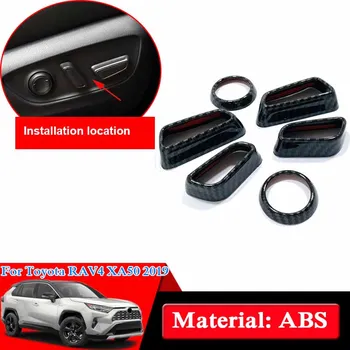 

Car Styling ABS Chrome Seat Adjustment Button Switch Trims Car Stikers Internal Accessories For Toyota RAV4 XV50 LHD 2019-2020