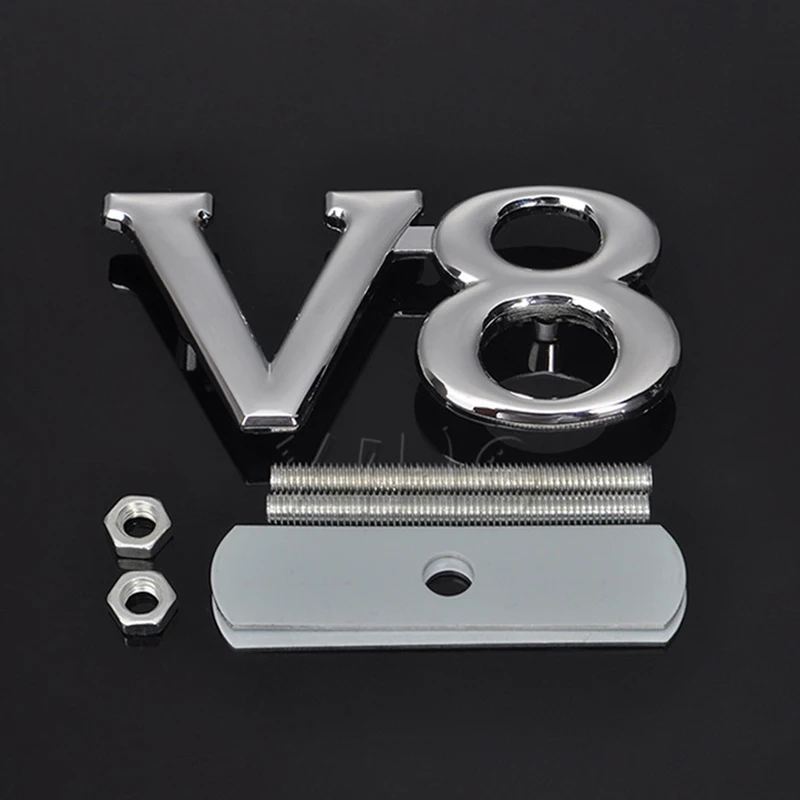 Изысканная Автомобильная эмблема на переднюю решетку для V6 V8 Mercedes BMW Audi VW Ford Nissan
