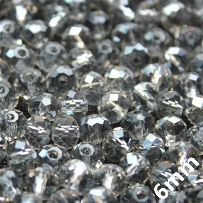 6mm Grey AB Austrian Crystal Beads,100pcs,AAA Top Quality, Free