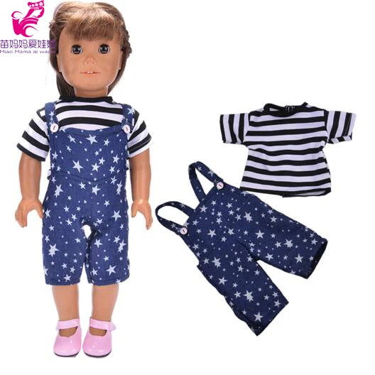 

Doll Clothes Fit 43cm born Baby Dolls clothes boy girl Suit Belt pants 18 inch doll Accessories Children doll Birthday Gifts