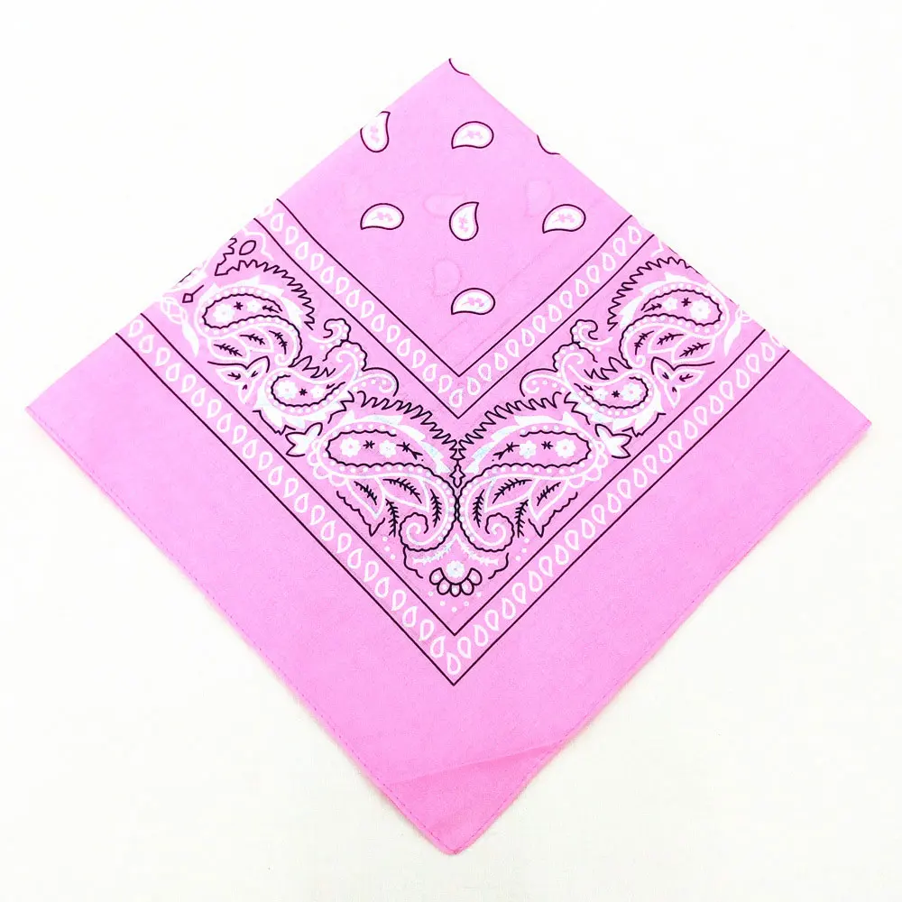 Fashion Women Hair Accessories Linen Bandana Scarf Square Female Bandanas Headwear Rock Cool Girls Multi Paisley Headbands - Цвет: 4