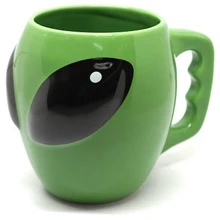 Креативная кофейная кружка аниме Инопланетянин, зеленая керамическая кружка Инопланетянин, персональная забавная Подарочная чашка