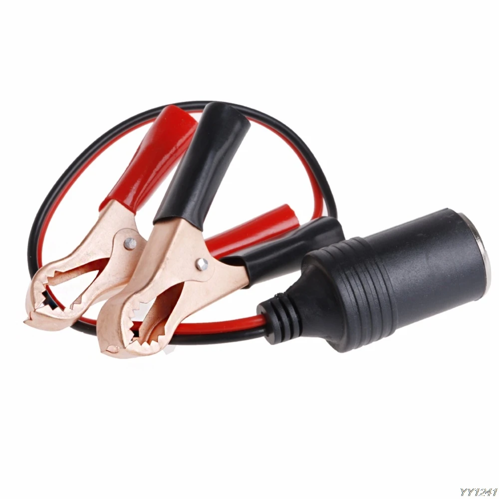 

12V Clips Lighter Clip-on Adapter Socket Car Cigarette Battery Power Plug New Arrival