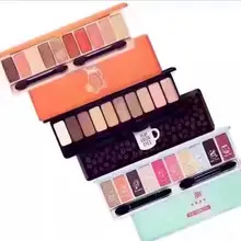 Тени для век 10 цветов макияж матовый жемчуг мерцающий тени для век цвет земли грейпфрут палитра теней Косметика Макияж YY15