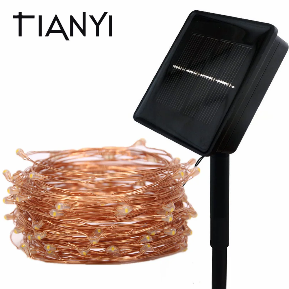 

Solar Fairy Lights LED String 10M 20M Christmas Garland Copper Wire Outdoor LED Lights Decoration Solar Power Lamp For Holiday
