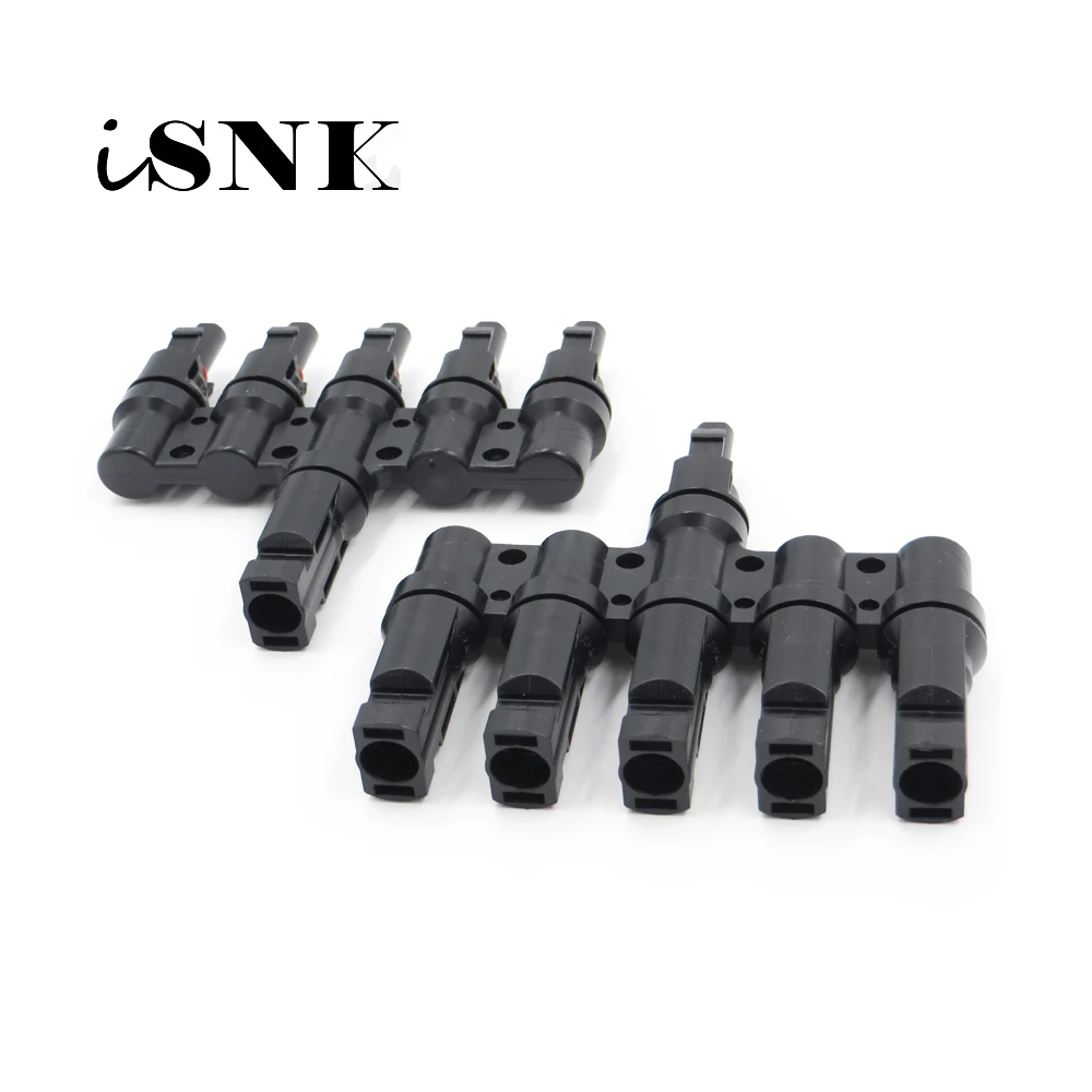 

1Pair MC4 5T Connector 1 to 5 in Branch parallel connection 30A 1000V Electrical Solar Photovoltaic Panel Cable Wire Connect