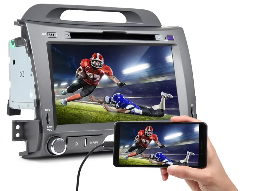 Clearance 8" Quad Core Android 7.1 OS Car DVD for Kia Sportage III 2010-2012 with 2GB RAM 16GB ROM & Split Screen Multi-tasking Support 4