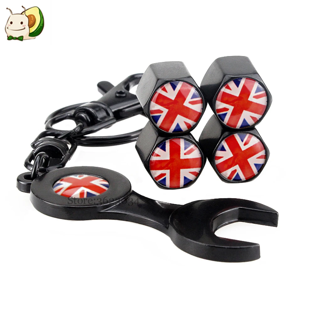 Tire Valve Caps UK/England Flag for Lotus MG Vauxhall Ralliant