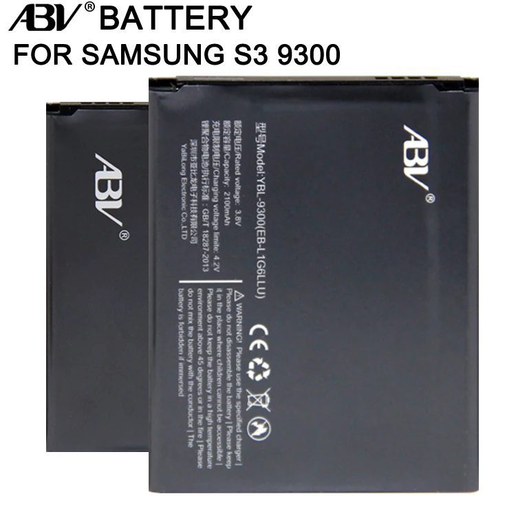 

Original ABV EB-L1G6LLU Battery for Samsung Galaxy S3 Battery I9301 I9308 I879 I9305 I9082 I9128 i9060 S III 9300 I9300 Battery