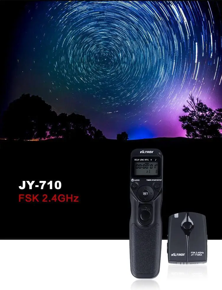 Беспроводной Таймер спуска затвора Viltrox с дистанционным управлением для Canon 5D 6D