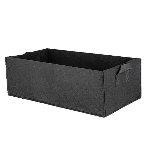 

2pcs Square Strawberry Grow Bag Outdoor Garden Planter Bag Plant Tub Container With Handles for Harvesting Growing Vegetables