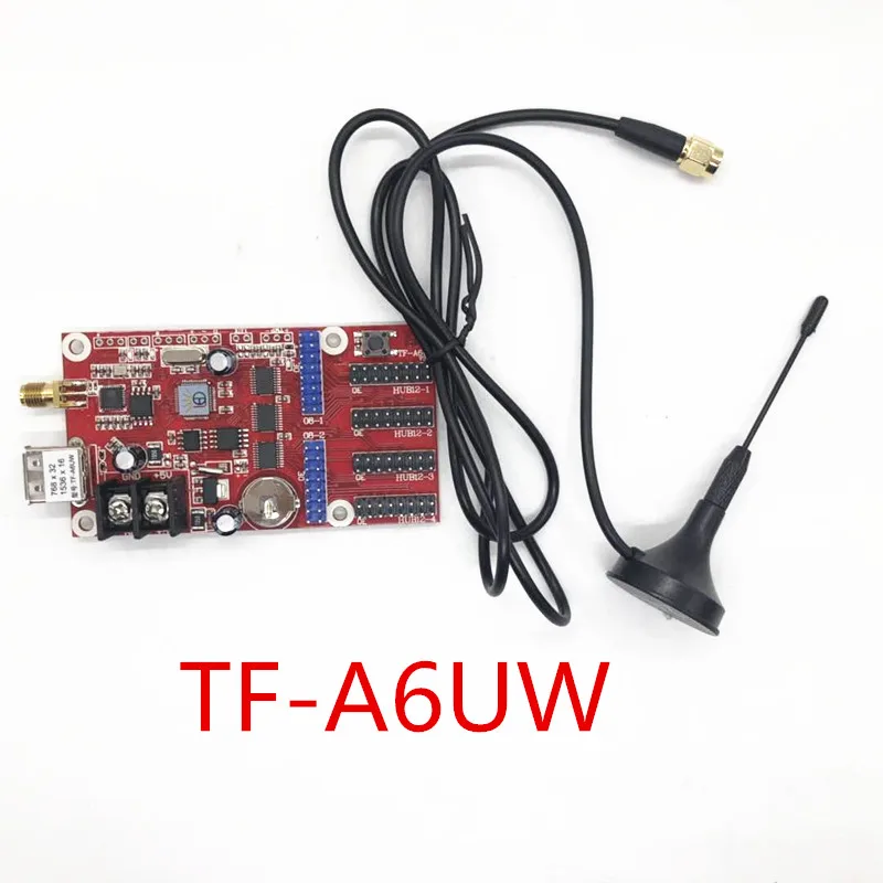 TF-A6UW USB и wifi светодиодный дисплей экран контроллер P10, P16, P20, F3.0, F3.75, F5.0, P6 одного цвета и двойная цветная светодиодная(led) контрольная карта