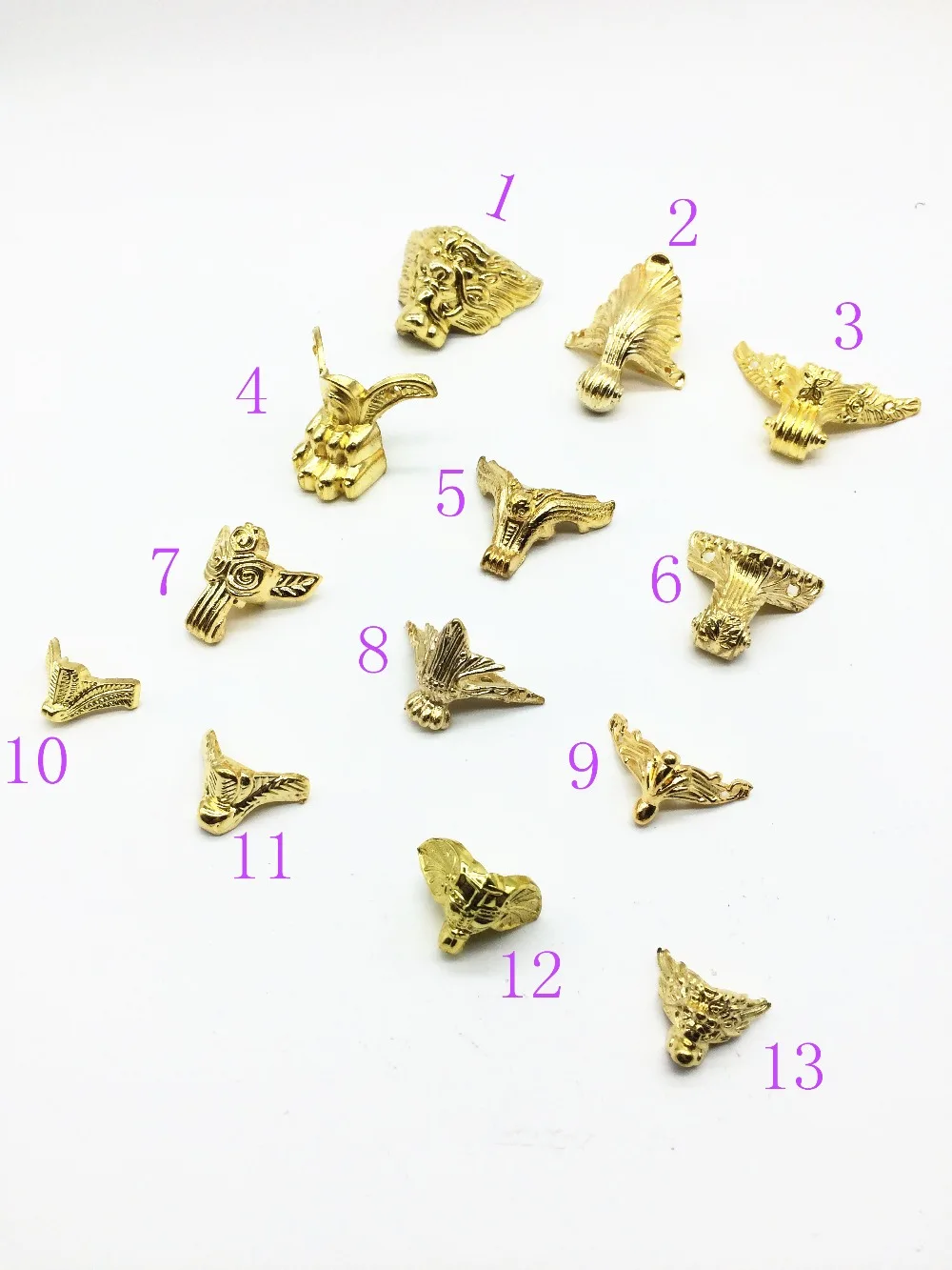 

16PCS FOR 13 design Gold Box Feet for box and furniture TOTAL