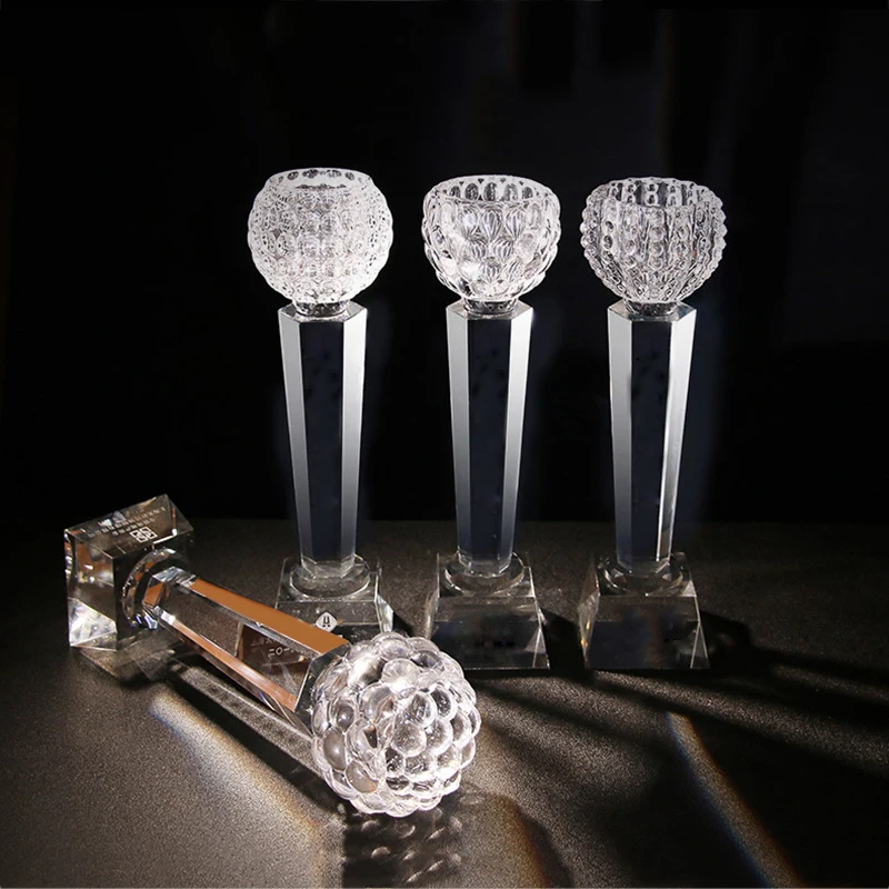 

CTCB0051 Drop Shipping New Design 9K Clear Crystal Trophy For Sports Company Employee Games Events Birthday Souvenir Gifts