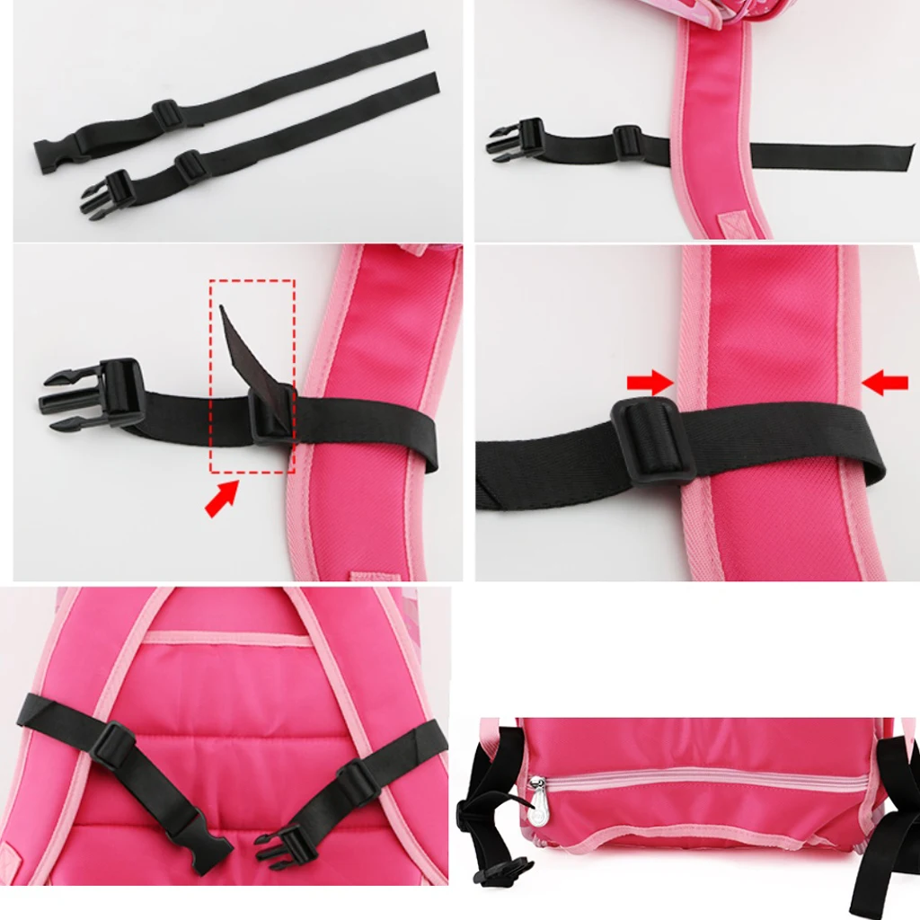 2 Pcs Universal Nylon Backpack Webbing Chest Harness Belts Waist Strap Buckle Gear Clips for Camping Hiking Climbing Accessory