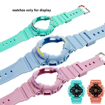 

Replacement rubber strap fit CASIO BABY-G watch with BA-111 110112120 suit case silicone bracelet female wristband