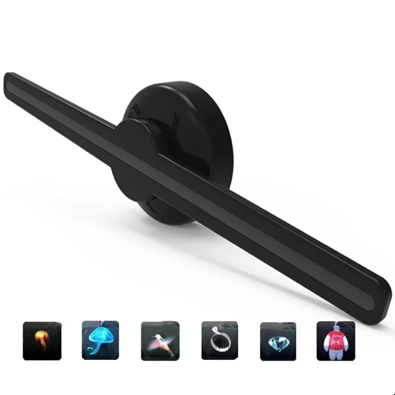 

Wifi function supports 7 formats 3D fan holographic projector air imaging LED display fan advertising light APP control