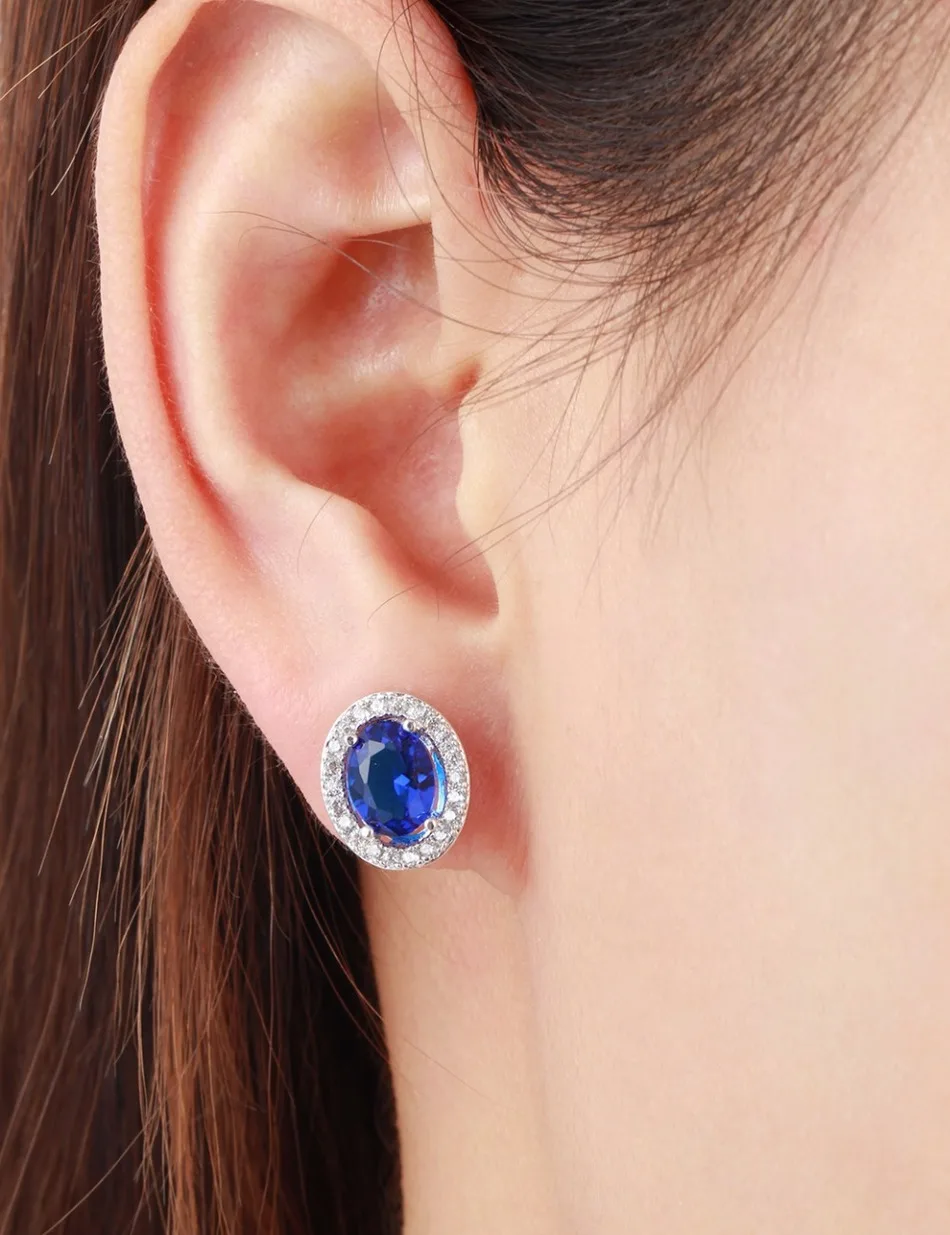 Женские серьги гвоздики с фианитами овальной формы|cz stud earrings|stud earringsstud earrings for women