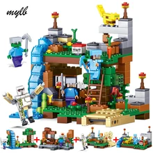Mylb игрушка 4 в 1 мой мир фигурки строительные блоки Совместимость Minecraft город образовательный просвещение кирпичи для детей