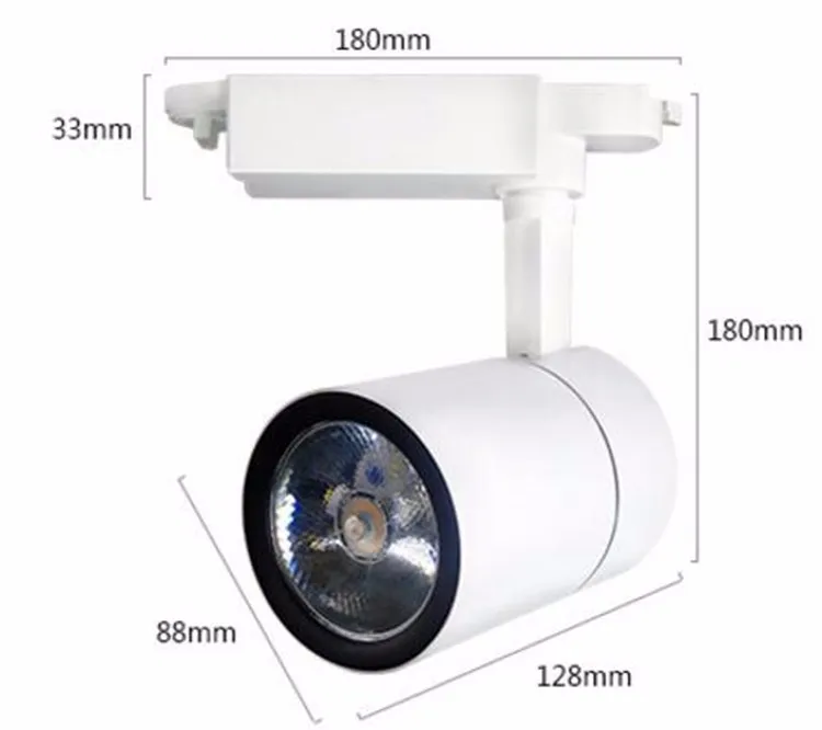 Frete Grátis Ferroviário Luzes Cob Levou Luz Pista Holofotes Roupas Ac85-265v Sapataria Iluminação Interior Branco Quente - 30 w 6 Cheap Iluminação do percurso