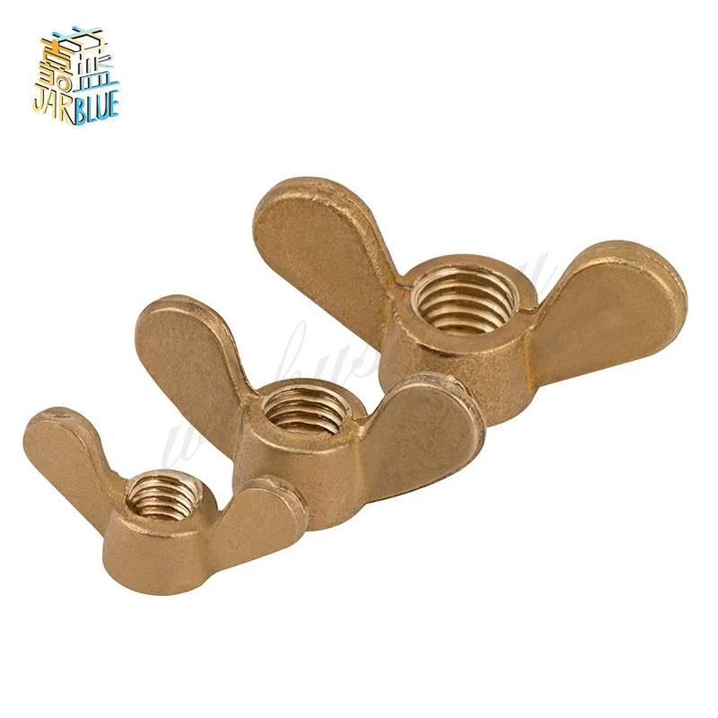 

Free Shipping 1Pack DIN315 M3 M4 M5 M6 M8 M10 M12 copper Tighten Nut cuprum Butterfly Nuts Ingot Wing Nuts
