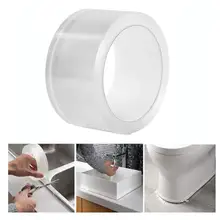 1 рулон Водонепроницаемая кухня ванна стена уплотнительная лента дверная оконная щель красота наклейки на швы плесень Прозрачная Клейкая Лента 3
