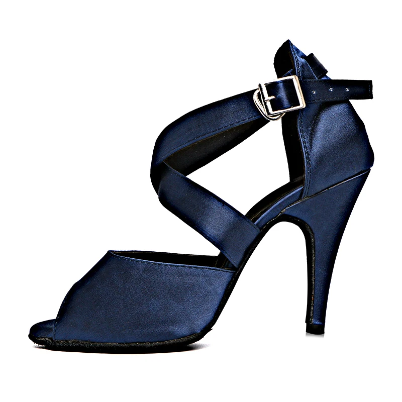 DILEECHI-latino-scarpe-da-ballo-blu-scuro-raso-delle-donne-tacco-alto-10-cm-suola-morbida