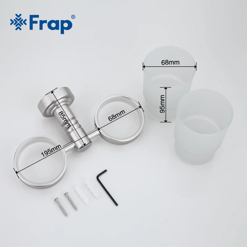Стеклянный держатель для зубной щетки F3708|double cup holder|bathroom holderbathroom accessories |
