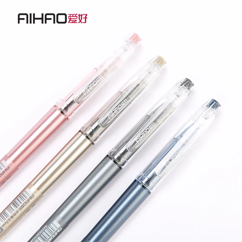 4/12 шт. AIHAO 83333 гелевая ручка углеродная водная черная для подписи 0 5 ручка|Гелевые