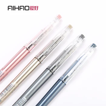 

4/12PCS AIHAO 83333 Gel Pen Carbon Water Pen Black Signature Pen 0.5 Gel Pen