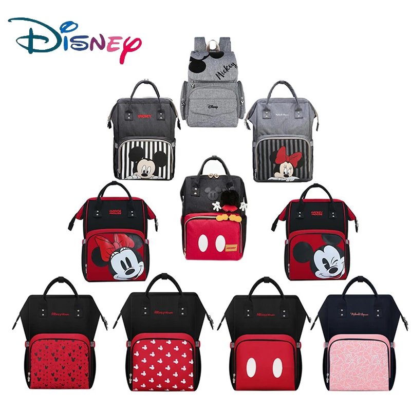 

Brazil 2pcs/3pcs/4pcs Disney Diaper Bag Waterproof Mummy Maternity Backpack Nappy Baby Care Bag Large Diaper Baby Bags Wholesale