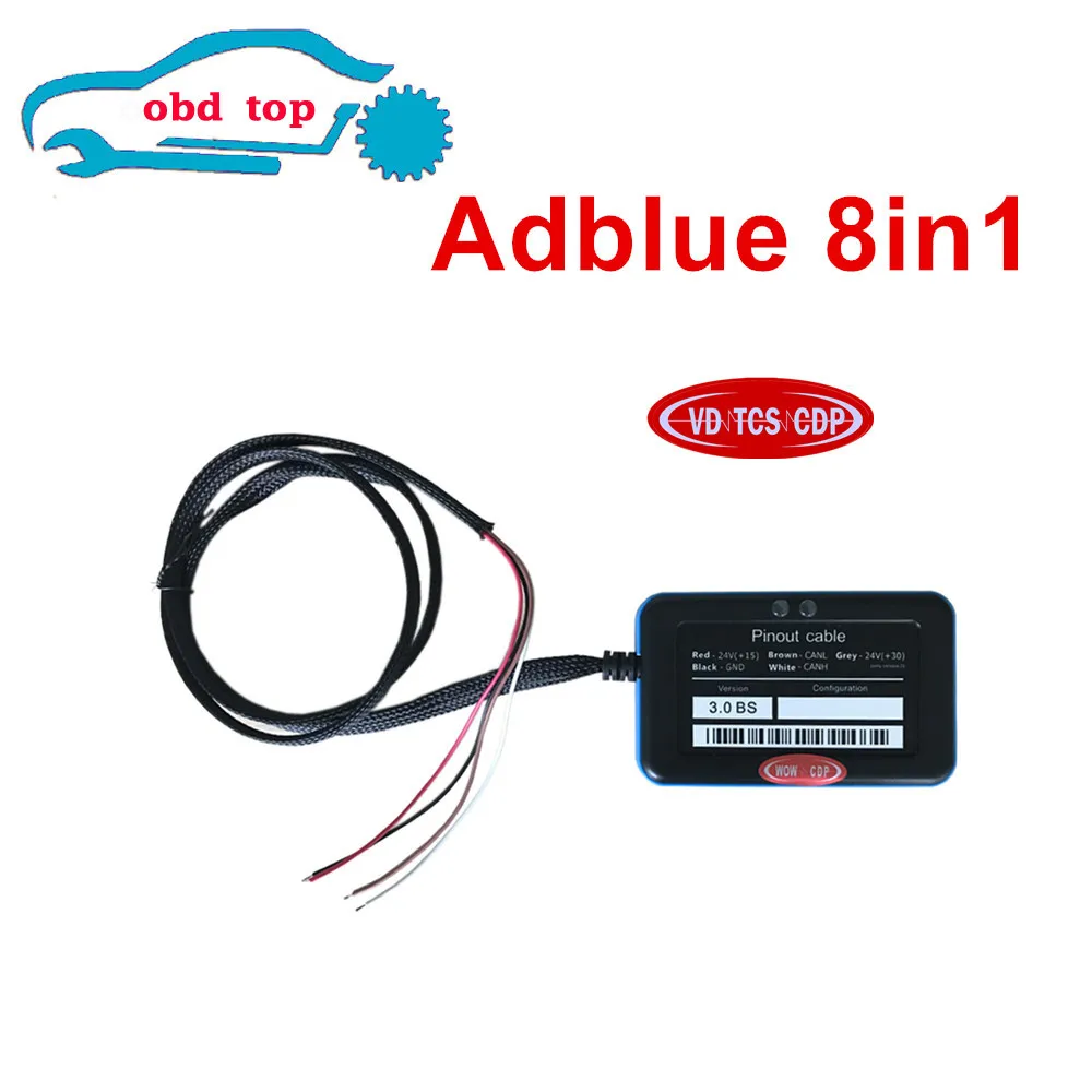 3 шт./лот Adblue Эмулятор AdBlue 8 в 1 с NOx Сенсор AdBlue 8in1 OBD2 Tuck инструмент диагностики синий 8 в 1 поддержка Евро 4 евро 6