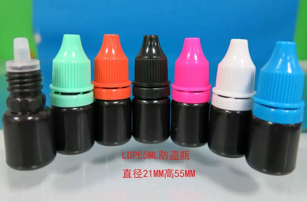 3500 Pcs 5ML Black Smoke Oil Bottle Oil Bottle Plastic Bottle Refillable Three Set Liquid 