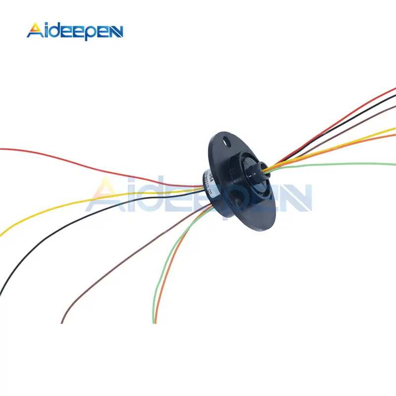 AC 220V 22mm 250Rpm 6 Wire 6 Conductors Capsule Compact Slip Ring For CCTV Monitor Electrical Test Equipment image 5