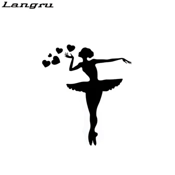 

Langru Interesting Sport Gymnastics Dance Fitness Silhouett Vinyl Decal Car-styling Car Accessories Decorative Jdm