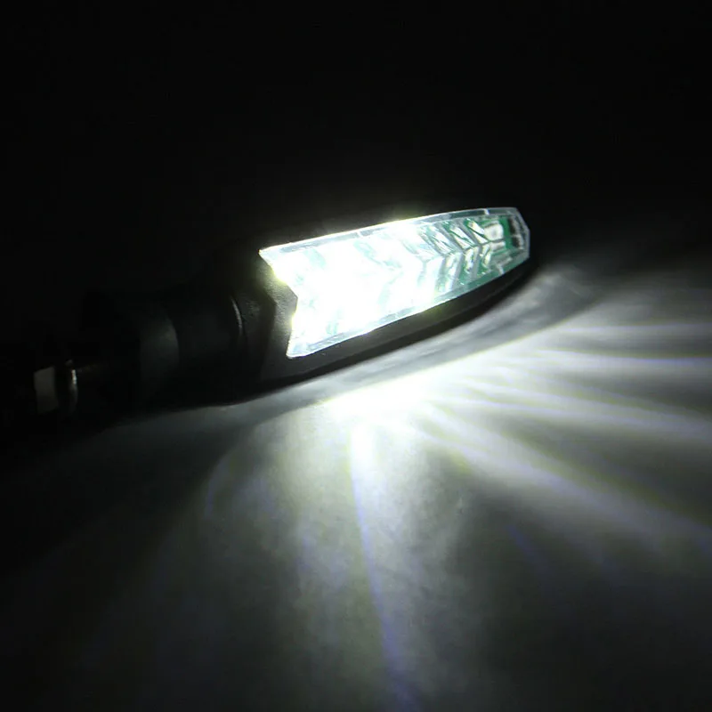 

LED Signal Indicator Lights Daytime 12V DC Universal 10mm Accesories Motorcycle Flowing Running Rear