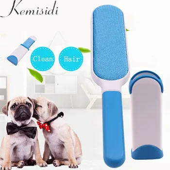 Kemiidi animal de compagnie chien épilation brosse peignes pour animaux de compagnie chat chien peignes canapé lit feuille Portable voyage ménage nettoyage brosse propre