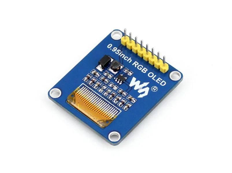 0,95 дюйм RGB OLED(B), 0,95 'дисплей, SPI интерфейс, изогнутый/горизонтальный pinheader, SSD1331 чип, 96*64 Разрешение, 65 K красочный