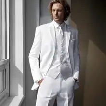 3 шт дешевый белый черный серый костюм для формальных смокинги на выход однобортный Лучший мужской костюм(куртка+ брюки+ жилет