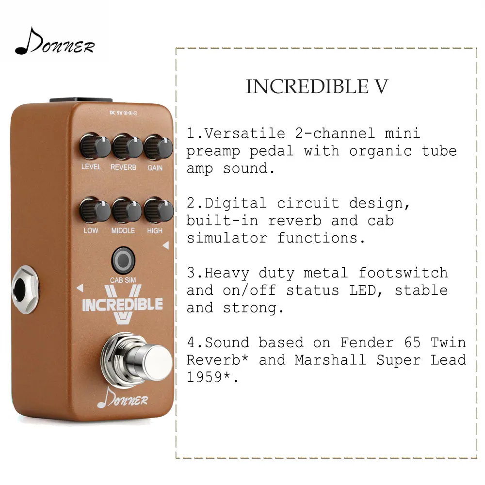 Donner Mini Preamp Guitar Effect Pedals Protable Electric Guitar Mini Preamp Organic Tube Amp Sound Pedals Guitar Accessories Donner Mini Preamp Guitar Effect Pedals Protable Electric Guitar Mini Preamp Organic Tube Amp Sound Pedals Guitar Accessories