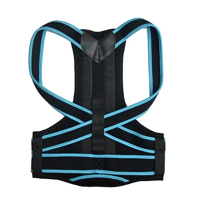 Medical Spine Back Orthosis Humpback Correction Scoliosis Support Back Pain Brace Spinal Curved Orthosis Fixation for Posture - Цвет: Черный
