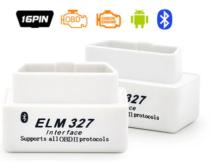 Супер Мини ELM327 V1.5 Bluetooth Мощность переключатель 16Pin OBD сканер работает на Android Крутящий момент с чипом PIC18F25K80 ELM 327 V 1,5 - Цвет: Серый