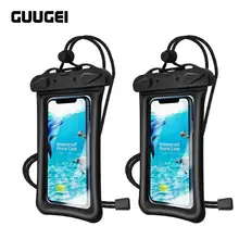 GUUGEI Waterproof Case For Phone 2Pcs Airbag Float Bag Swimming Diving Phone Coque Pouch Water Proof Phone Case Underwater Cover