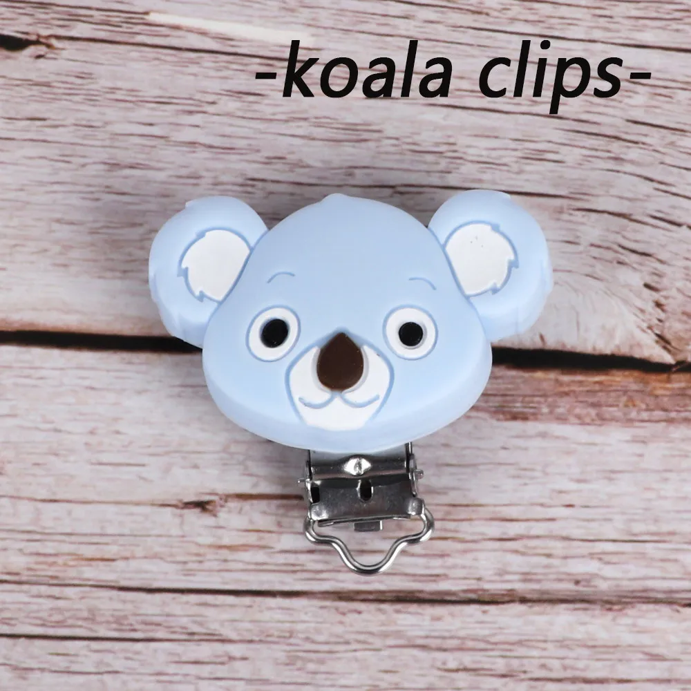 TYRY. HU Koala детские силиконовые для Прорезывание Зубов Бусины пищевого класса DIY аксессуары детские товары прорезывание зубов ожерелье для кормления соски Клипсы из бисера - Цвет: JZ1014-30