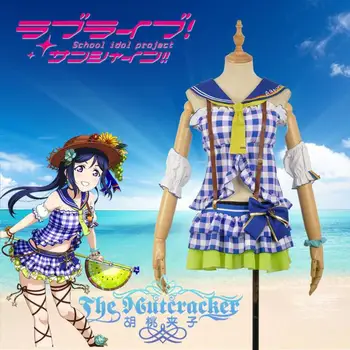 

[STOCK]2017 Anime Love Live Sunshine! Aqours Kanan Matsuura Beach Awaken Unifrom Cosplay Costume For Halloween Free Shipping
