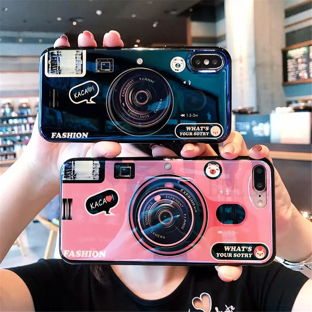 

3D Retro Camera Case For Samsung Galaxy J530 J3 J7 J2 Prime 2017 Soft Cover with Lanyard For Galaxy A750 A6 A8s A9s 2018 Case