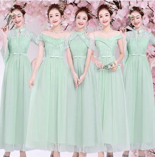 mint green plus size bridesmaid dresses