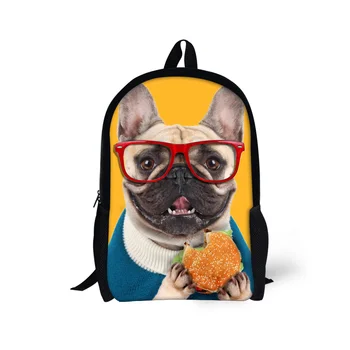 

Cute Children School Bags for High School Boys 3D Animal Pug Dog Printing Schoolbag Casual Kids Book Bag Mochila intantil