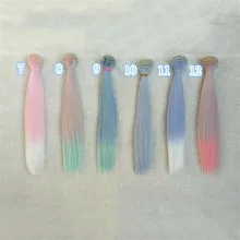 25 см* 100 см высокотемпературный волоконный плавный цвет BJD кукольные парики DIY прямые волосы для куклы 1/12 1/6 аксессуары