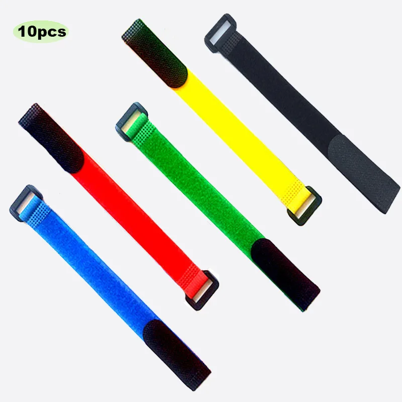 

10pcs/lot 2cm * 30cm nylon Reverse buckle velcros magic hook loop fastener cable ties velcroing strap sticky Line finishing